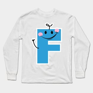 Kids' Alphabet Letter F - Funny & Engaging Initial for Creative Exploration Long Sleeve T-Shirt